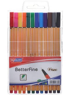 Sky Glory SkyGlory Betterfine pens Set of 12 pcs 0.4mm - Multi Color  - Image 1