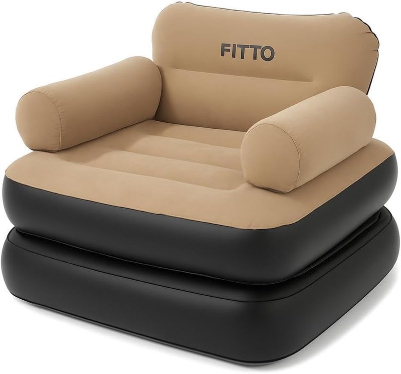 5-in-1 Inflatable Sofa Bed – Portable Inflatable Couch, Lazy Sofa for Adults, Quick Inflate, Foldable, Comfortable Air-Filled Lounge Chair for Indoor & Outdoor Use - Image 1