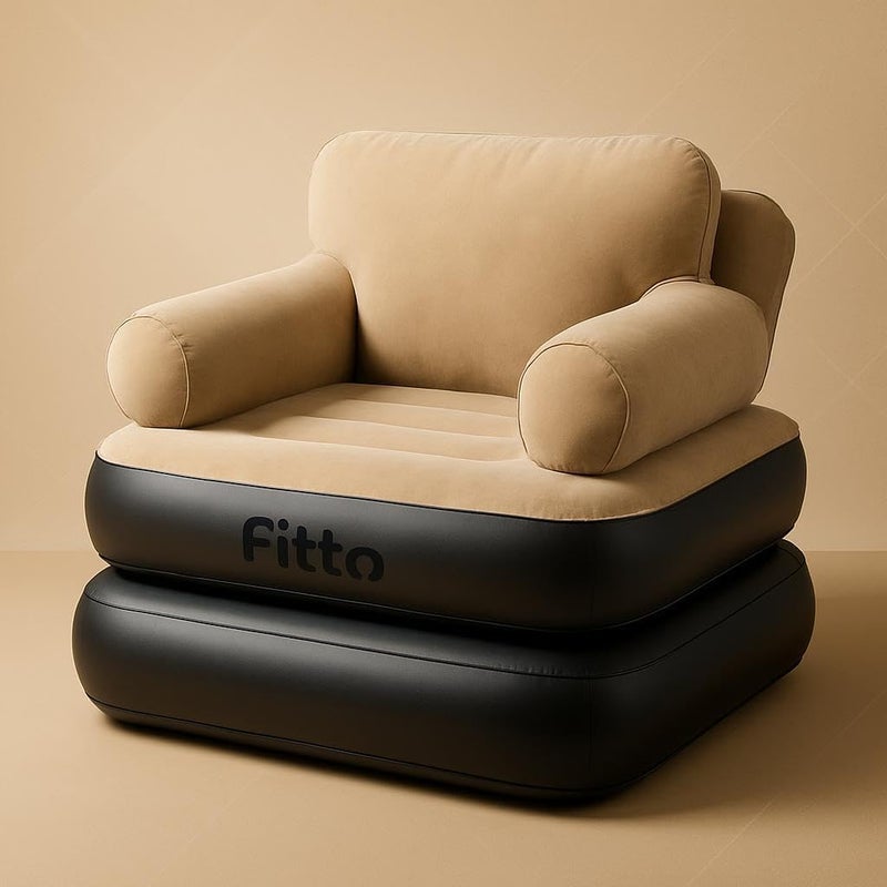 5-in-1 Inflatable Sofa Bed – Portable Inflatable Couch, Lazy Sofa for Adults, Quick Inflate, Foldable, Comfortable Air-Filled Lounge Chair for Indoor & Outdoor Use - Image 2