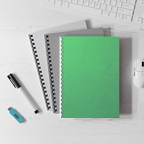 Binditek 100 Pack Grain Texture Paper Binding Presentation Covers, Letter Size, 13Mil, 90lb, 8.5 x 11 Inches, Un-Punched, Green - Image 3