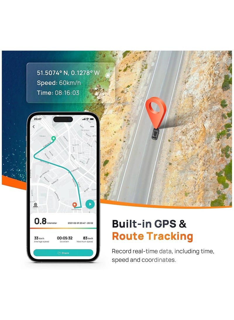 70mai - 70mai True 2.7K 1944P Ultra Full HD Dash Cam Pro Plus+ A500S Front and Rear Built-in WiFi GPS Smart Dash Camera for Cars ADAS, Sony Sensor IPS LCD Screen WDR Night Vision Built-in GPS & Route Tracking - Image 1