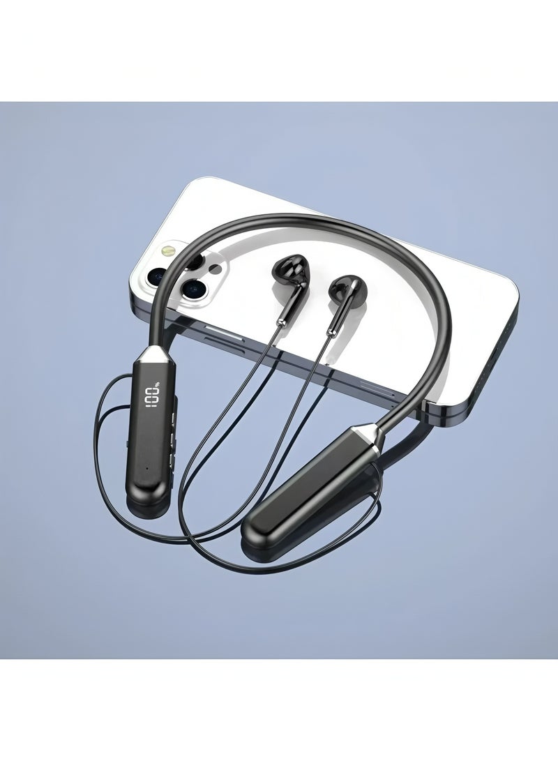 Flyview Wireless Bluetooth Headsphone LED Display IPX5 Waterproof HIFI Sound Quality Noise Reduction Sport Neckband earphone - Image 1