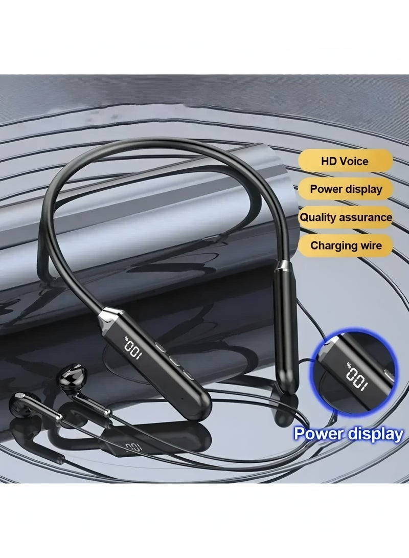 Flyview Wireless Bluetooth Headsphone LED Display IPX5 Waterproof HIFI Sound Quality Noise Reduction Sport Neckband earphone - Image 4