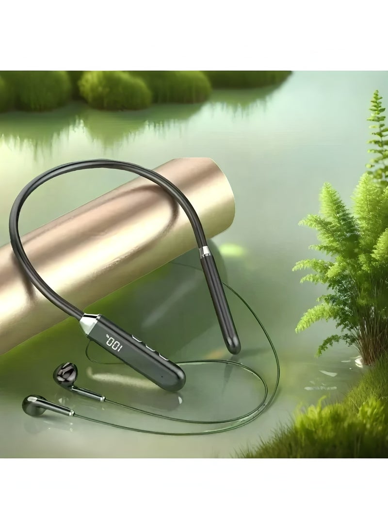 Flyview Wireless Bluetooth Headsphone LED Display IPX5 Waterproof HIFI Sound Quality Noise Reduction Sport Neckband earphone - Image 5