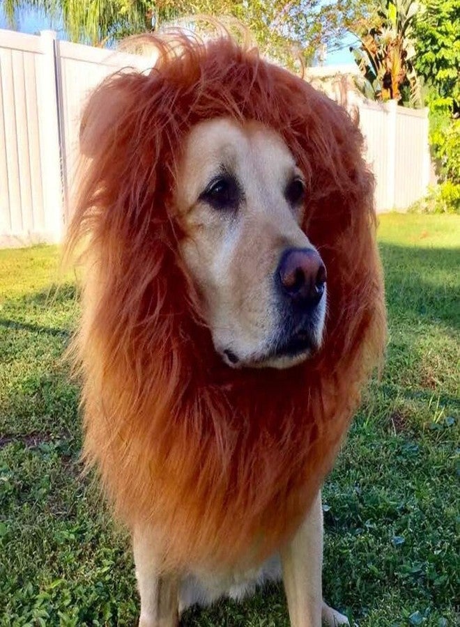 AMRIU Lion Mane for Dog Costume - Medium/Large Dogs, Fits Neck Size 19"-29", Dog Lion Mane Costume - Image 2