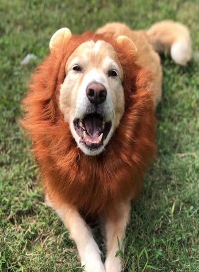 AMRIU Lion Mane for Dog Costume - Medium/Large Dogs, Fits Neck Size 19"-29", Dog Lion Mane Costume - Image 1