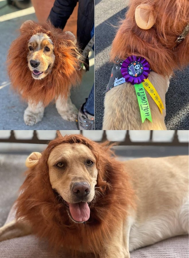 AMRIU Lion Mane for Dog Costume - Medium/Large Dogs, Fits Neck Size 19"-29", Dog Lion Mane Costume - Image 4