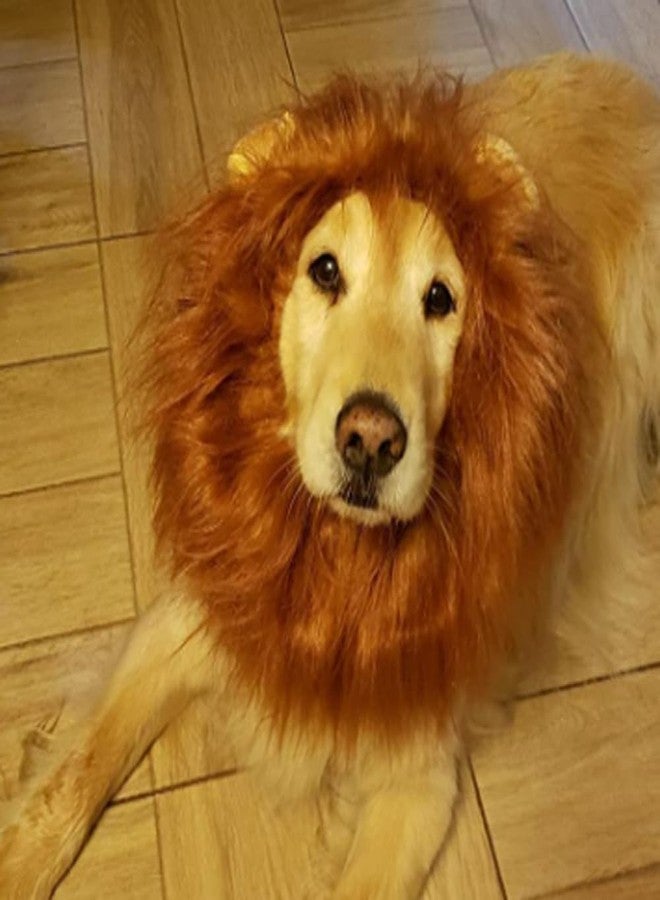 AMRIU Lion Mane for Dog Costume - Medium/Large Dogs, Fits Neck Size 19"-29", Dog Lion Mane Costume - Image 3