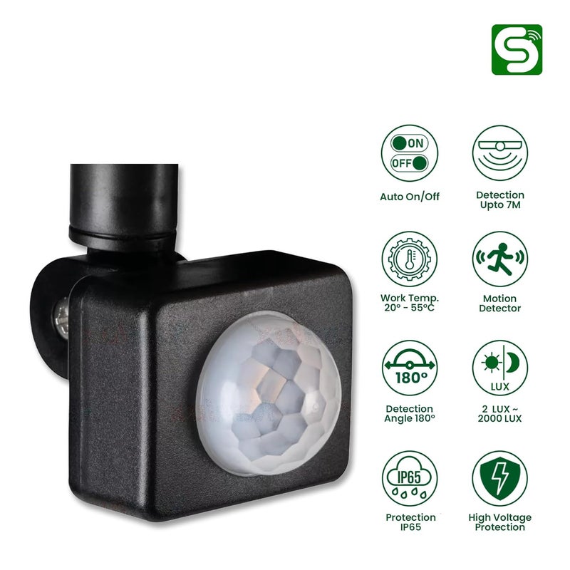 Esysense Inspire Sensing ESYSENSE 180 Adjustable Outdoor Motion Sensor ESYP30IR PIR Motion Detector 9M Detection Range Auto OnOff IP65 Waterproof Outdoor Security Light Sensor - Image 2