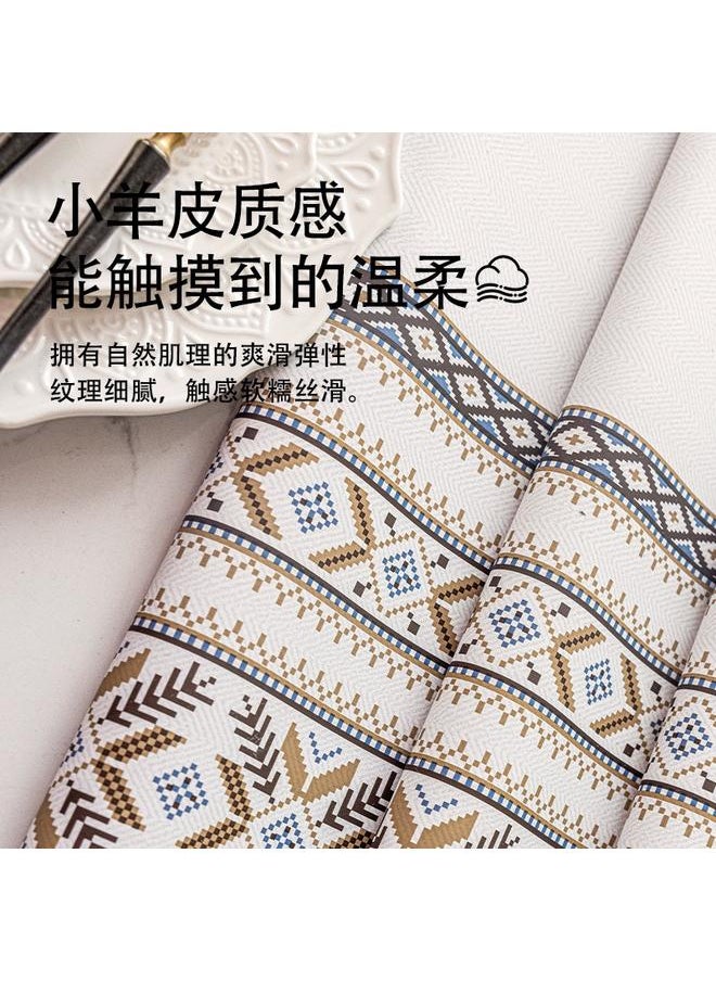 Bluejw - ins风印花桌布防水防油免洗新款pvc高级感轻奢餐桌布客厅茶几盖布 - Image 1