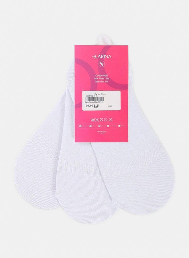 Carina Invisible Cotton Socks - 3 Pairs - Image 2