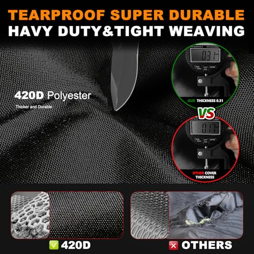 ClawsCover ATV Covers Waterproof Outdoor Heavy Duty,4 Wheeler and Quad Cover,Durable and UV-Resistant,All Weather Protection Four Wheeler Storage Cover,Fit for Polaris Honda Yamaha-102Lx44Wx48H Inch - Image 2
