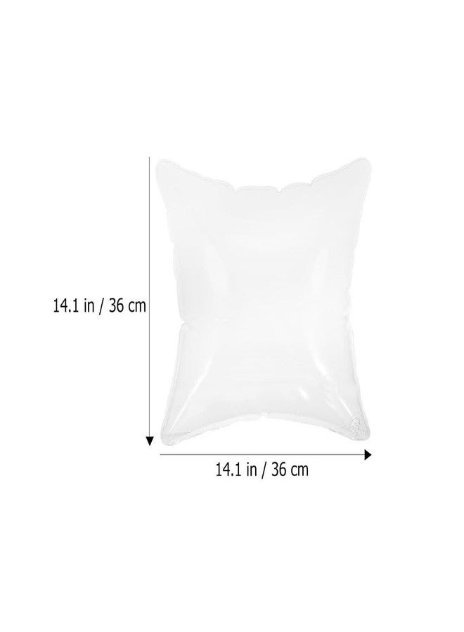 DEARMAMY Inflatable Cushion Transparent Clear Pillow Portable Sofa Cushion Adjustable Air Pillow Insert for Camping Outdoor Travel Home Use 14.17X14.17X11.81In - Image 2
