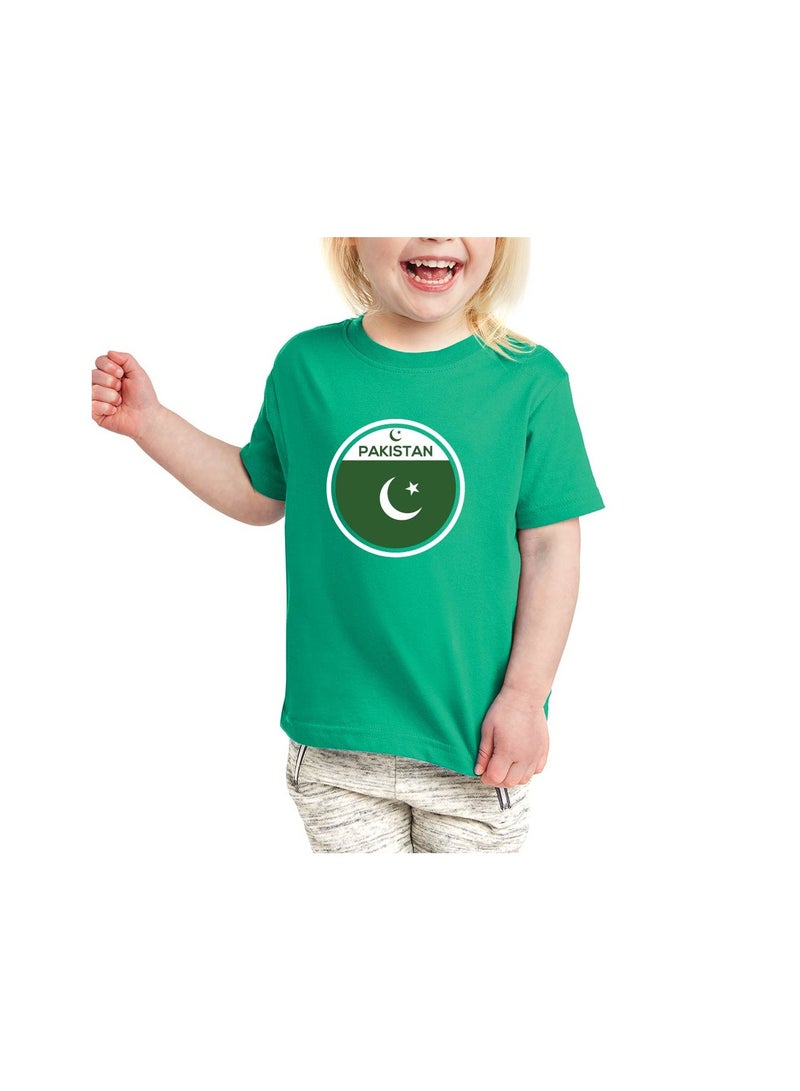 Pakistan Independence Day T Shirt for Girls, Cap, Badge, Flag Set Celebrate Pakistan Independence Day with this Kids Combo Pack in Style - Image 3