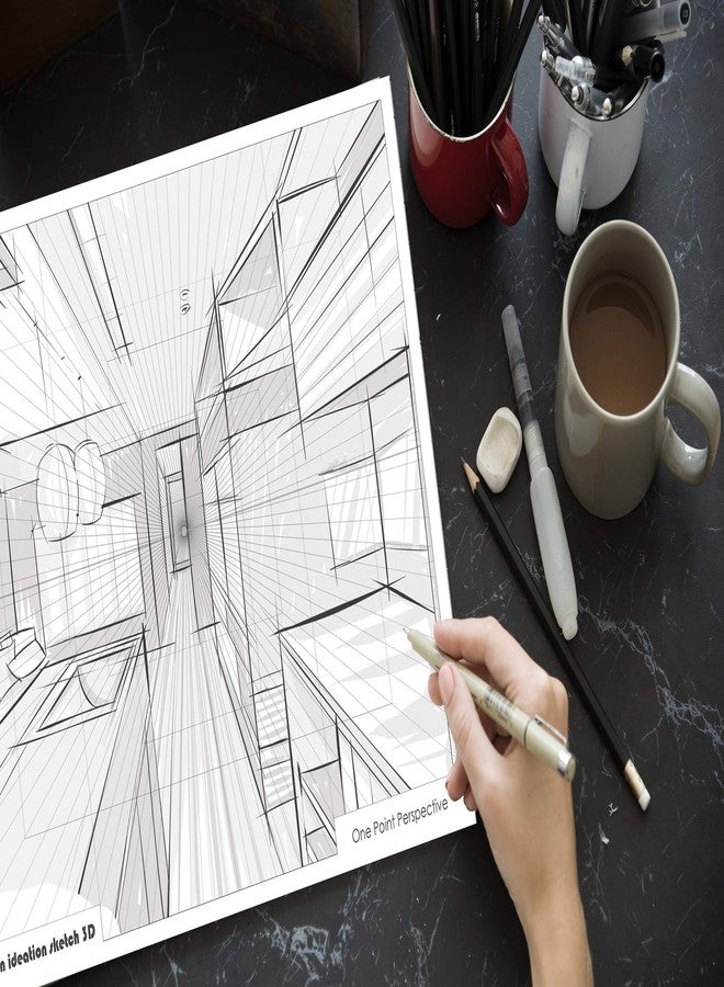 لوحة شبكية لتصميم الأفكار. ورقة قابلة للإزالة. ورق فاخر. تجليد ذكي معزز يسمح بفتحها بشكل مسطح. نقطة واحدة. رمادي. (8.5 بوصة × 11 بوصة) PAD-2550-TS-H - Image 4