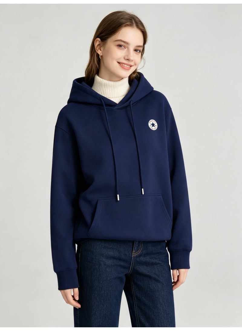 كونفرس CONVERSE Men's and women's basic hooded autumn loose pullover sweater - Image 5