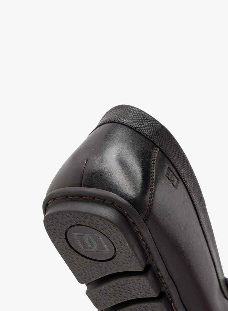 DUCHINI Men's Solid Slip-On Moccasins with Cut-Out Detail - Image 5