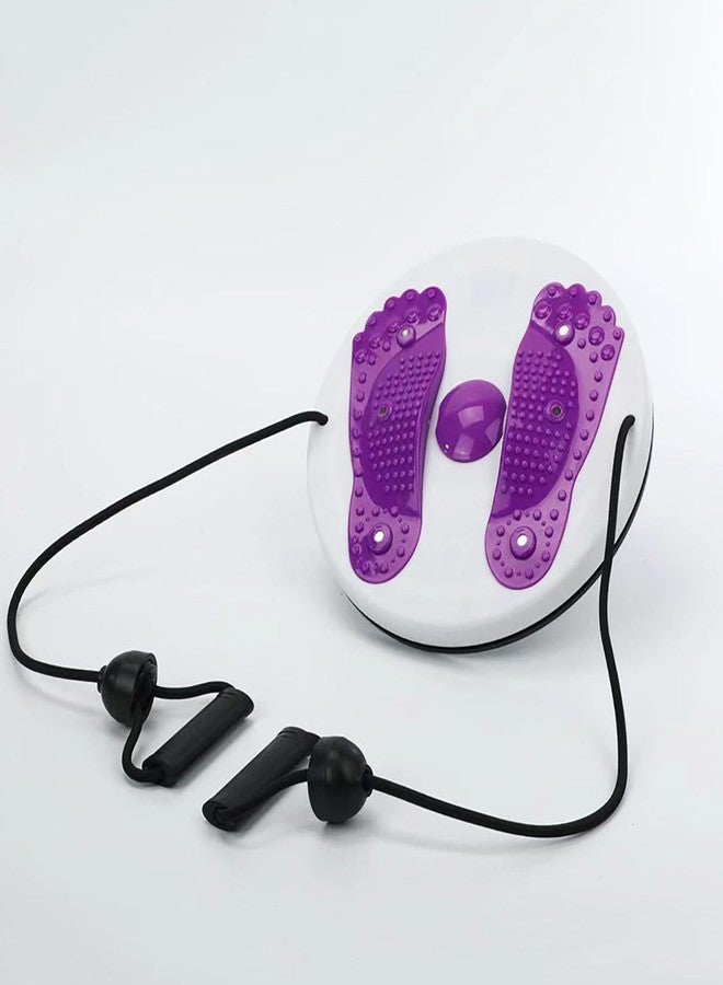 Funvalley Surperfect Ab Twist Waist Disc Board,Adjustable Waist Trainer Twisting Disc with Handles,Waist Slimming Balance Rotating Disc with Massage Foot Sole for Slimming Waist Arms Hips and Thighs (Purple B) - Image 3