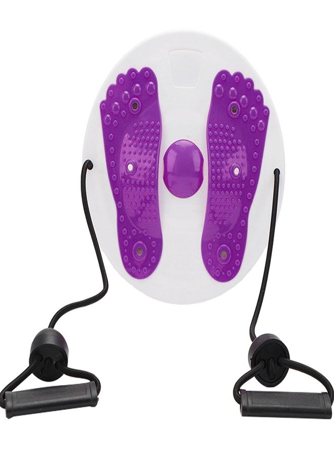 Funvalley Surperfect Ab Twist Waist Disc Board,Adjustable Waist Trainer Twisting Disc with Handles,Waist Slimming Balance Rotating Disc with Massage Foot Sole for Slimming Waist Arms Hips and Thighs (Purple B) - Image 1