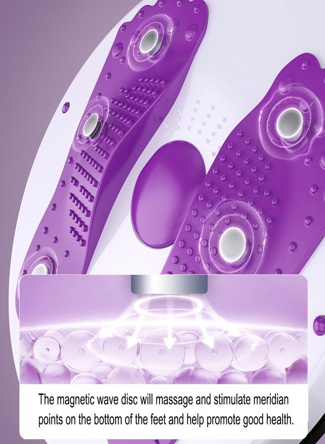 Funvalley Surperfect Ab Twist Waist Disc Board,Adjustable Waist Trainer Twisting Disc with Handles,Waist Slimming Balance Rotating Disc with Massage Foot Sole for Slimming Waist Arms Hips and Thighs (Purple B) - Image 2