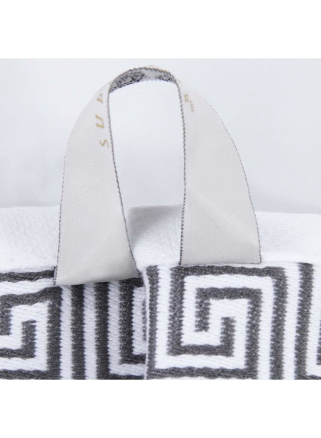 Superior 6-Piece Cotton Towel Set, Decorative Greek Pattern, Home Essentials, Absorbent Towels, Bathroom Decor, Spa, Resort, Includes 2 Hand, 2 Face and 2 Bath Towels, Athens Collection, Grey - Image 3