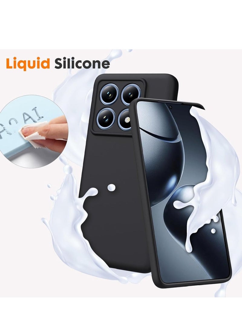 Raxoom Xiaomi 14T Pro 5G Soft Silicone Case with Microfiber Lining, Shockproof Design, and Camera Protection in Black - Image 3