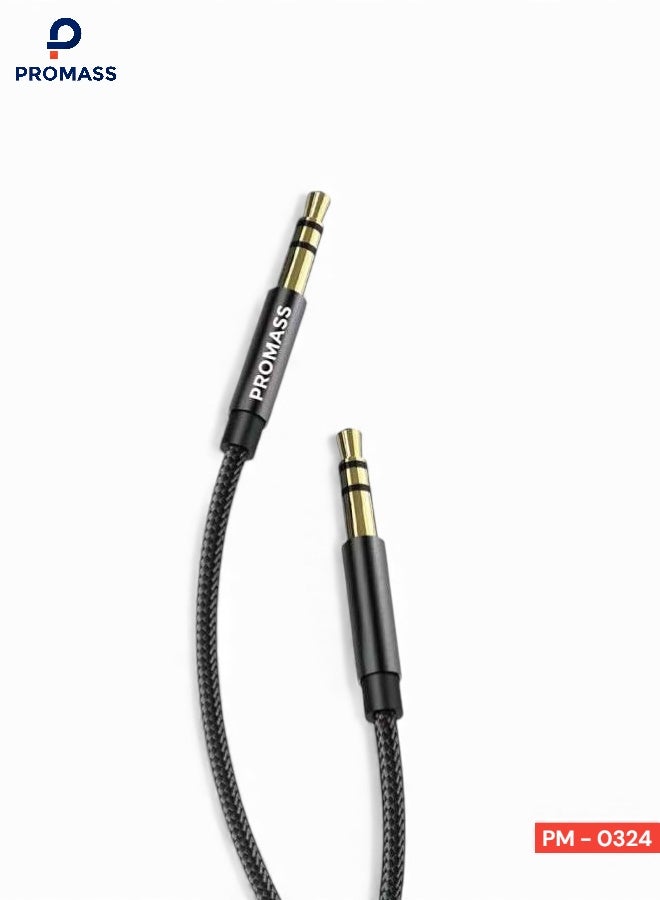 بروماس كيبل ايه يو اكس 3.5ملم 4 اقطاب ذكر الى 1 متر مع ميكروفون مرن مضفر TRRS مساعد متوافق ماك بوك برو 2021 بلاي ستيشن4 بوكس سويتش الهاتف اللوحي ستيريو السيارة مشغل ام بي3 - Image 1
