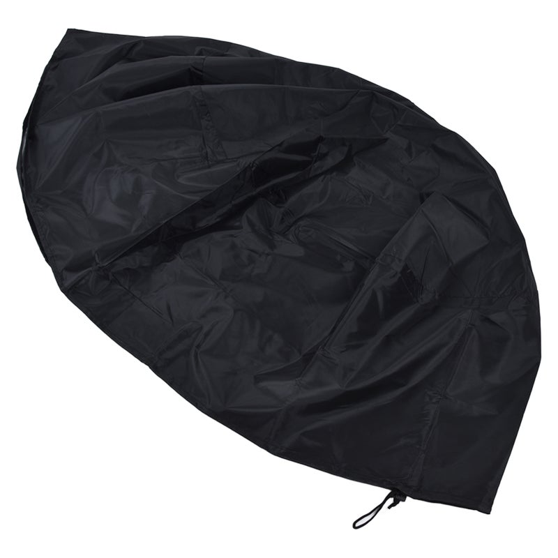 Fire Pit Cover Round Patio Outdoor Fireplace Cover Waterproof Dustproof UV Protection for All Seasons Black - Image 5