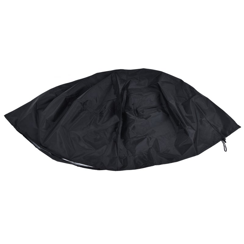 Fire Pit Cover Round Patio Outdoor Fireplace Cover Waterproof Dustproof UV Protection for All Seasons Black - Image 4