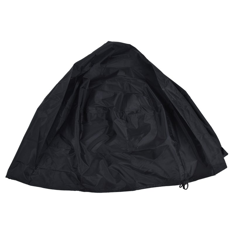 Fire Pit Cover Round Patio Outdoor Fireplace Cover Waterproof Dustproof UV Protection for All Seasons Black - Image 1