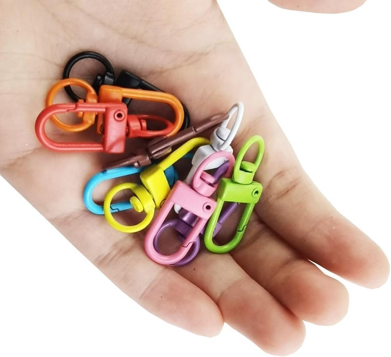 HZYH 50PCS Metal Lobster Claw Clasps, Swivel Lanyards Trigger Snap Hooks, Strap with Key Rings, Key Chain, DIY Accessories, for Bag Key Chains Connector Jewelry Making - Image 3