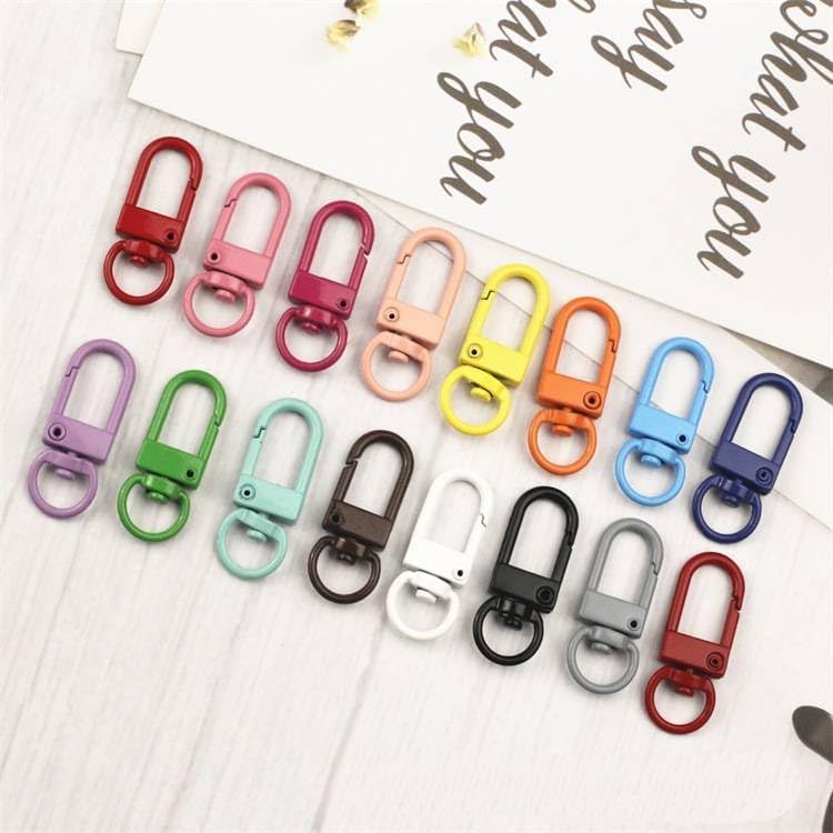 HZYH 50PCS Metal Lobster Claw Clasps, Swivel Lanyards Trigger Snap Hooks, Strap with Key Rings, Key Chain, DIY Accessories, for Bag Key Chains Connector Jewelry Making - Image 4