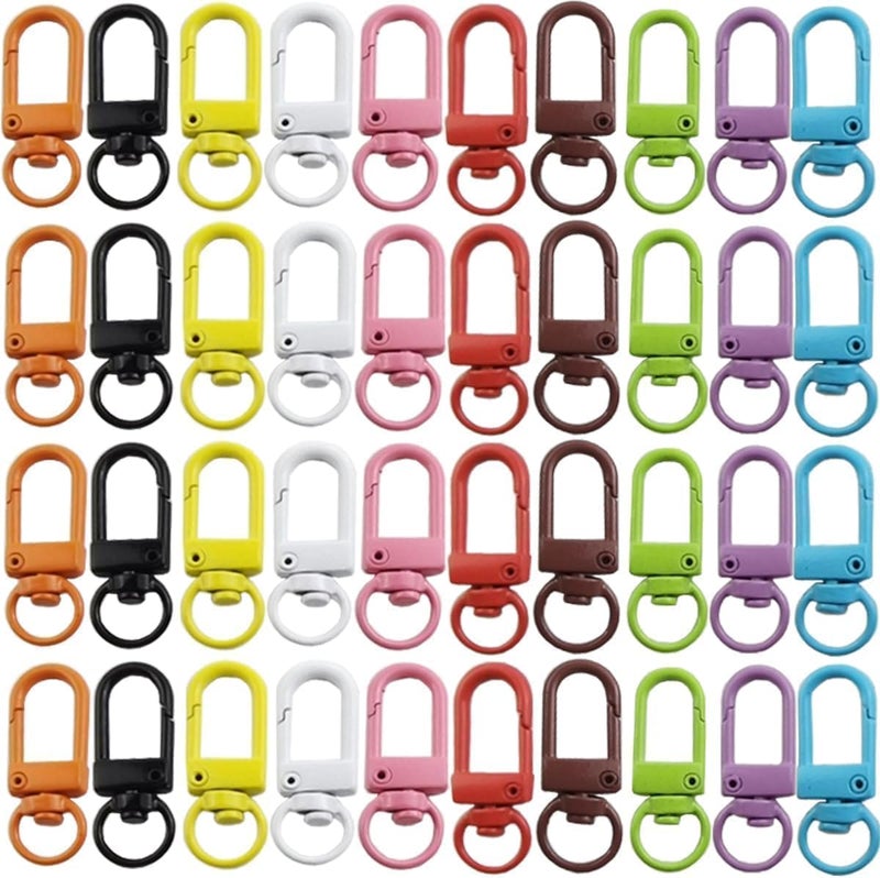 HZYH 50PCS Metal Lobster Claw Clasps, Swivel Lanyards Trigger Snap Hooks, Strap with Key Rings, Key Chain, DIY Accessories, for Bag Key Chains Connector Jewelry Making - Image 1