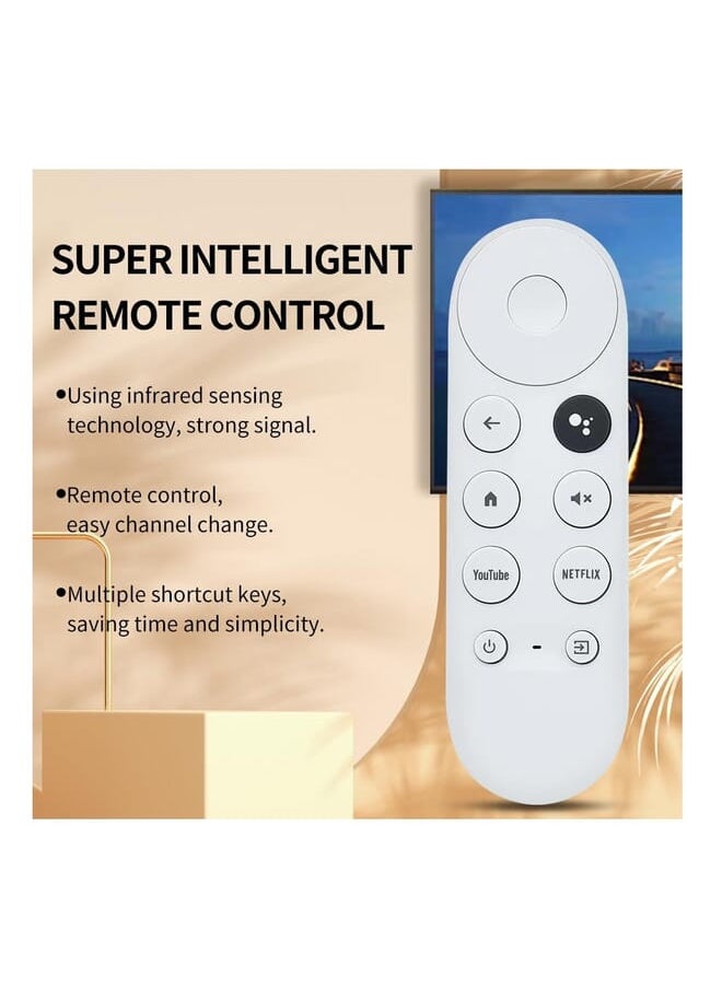 Voice Remote Control Replacement For 2020 Google Tv 4K Snow Fit For 2020 Google Chromecast 4K Snow G9N9N Ga01920 With Youtube And Netflix Shortcut Buttons Remote Only G9N9N