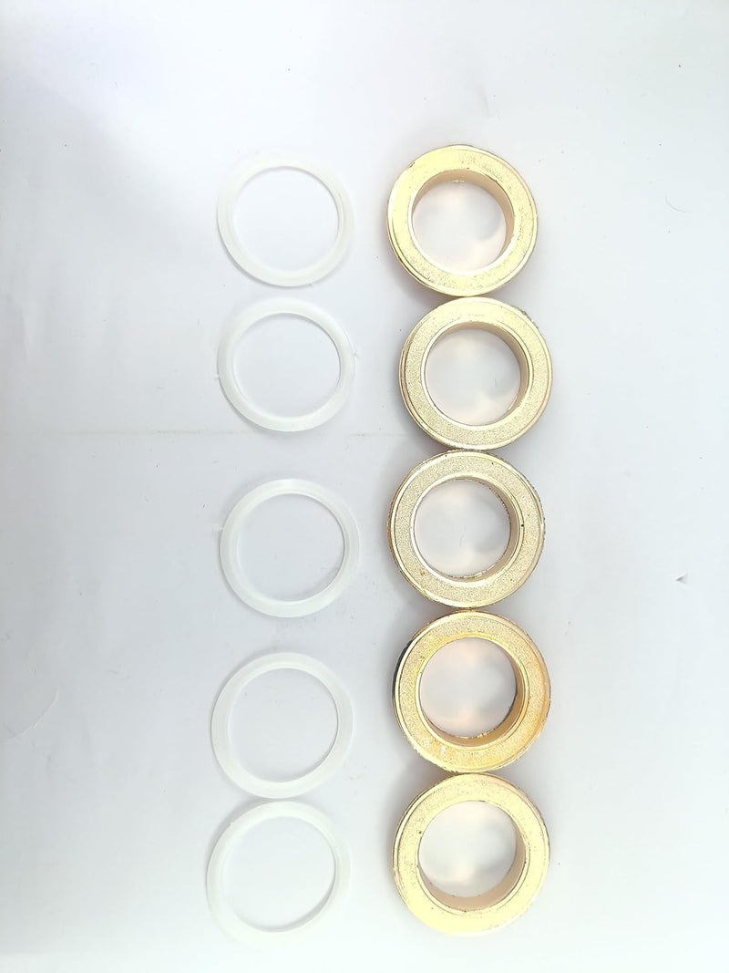 advancedestore Fabric Grommet Curtain Eyelet Rings with LockGold Pack of 10 - Image 2