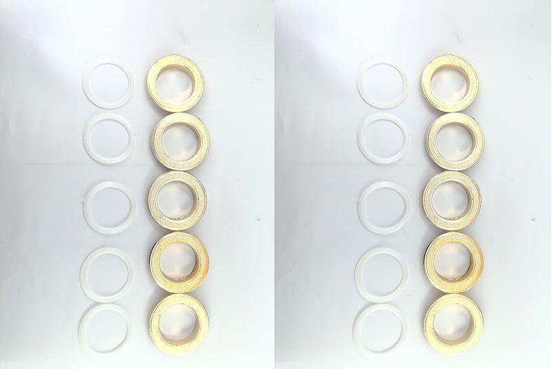 advancedestore Fabric Grommet Curtain Eyelet Rings with LockGold Pack of 10 - Image 1