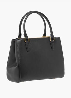 Flora Bella By Shoexpress Women Solid Tote Bag with Detachable Strap and Zip Closure  - Image 3