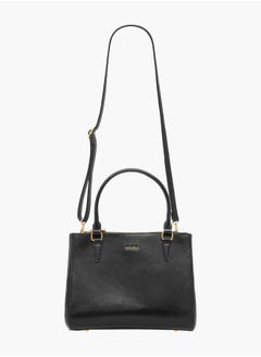 Flora Bella By Shoexpress Women Solid Tote Bag with Detachable Strap and Zip Closure  - Image 2