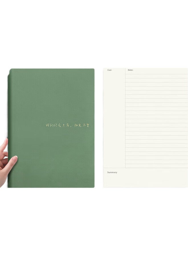 Ujia Cornell Notebook, Stationery, Soft Leather Cover, 5R Efficient Memory Mind Mapping Review Book, Student Exam Preparation Study Notebook, Green - Image 3
