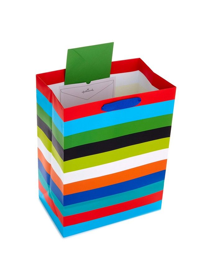 Hallmark 17" Extra Large Gift Bag With Tissue Paper (Rainbow Stripes) For Birthdays Graduations Baby Showers Father'S Day - Image 5