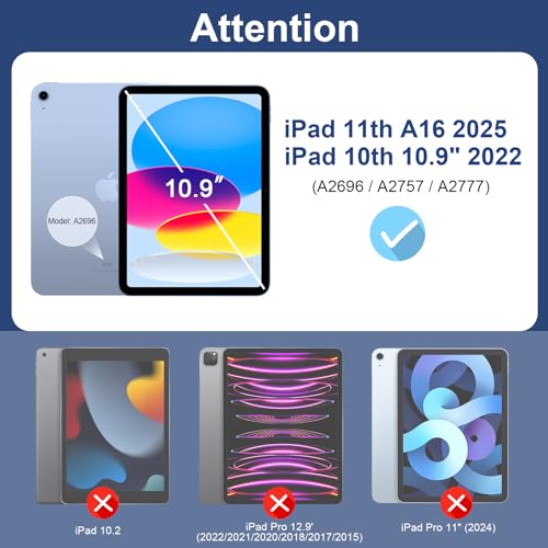 SIBEITU 2 Pack Screen Protector for iPad 11th A16 2025 & 10th Generation 10.9 Inch 2022, HD Clear 9H Hardness Tempered Glass Film Compatible with iPad 11/10 Gen, Scratch Resistent, Touch Sensitive - Image 3