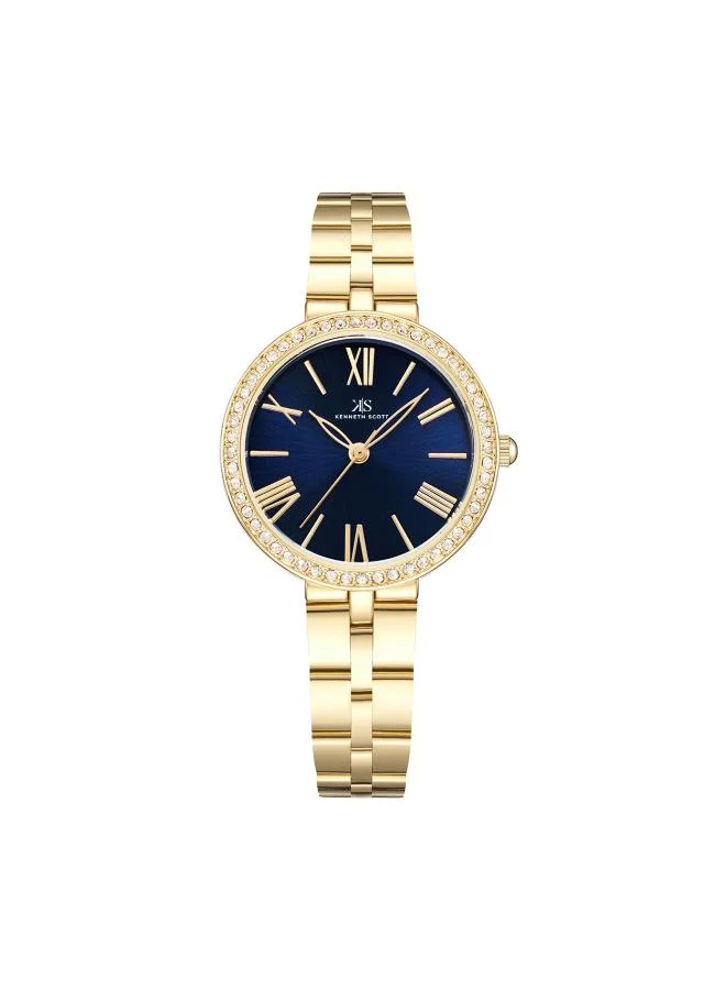 KENNETH SCOTT Women's Stainless Steel Analog Watch K23502-GBGN - 30 mm