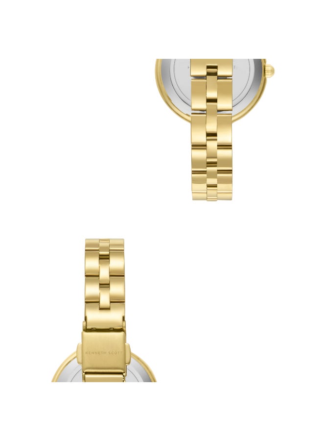 كينيث سكوت ساعة يد نسائية من الستانلس ستيل بعقارب - -  مم - Image 3