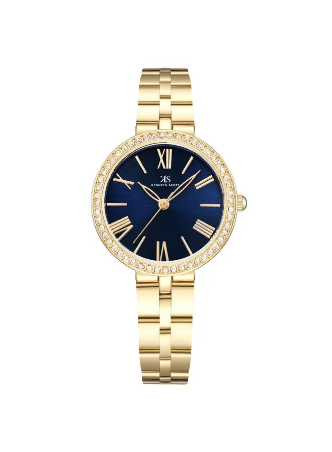 KENNETH SCOTT Women's Stainless Steel Analog Watch K23502-GBGN - 30 mm