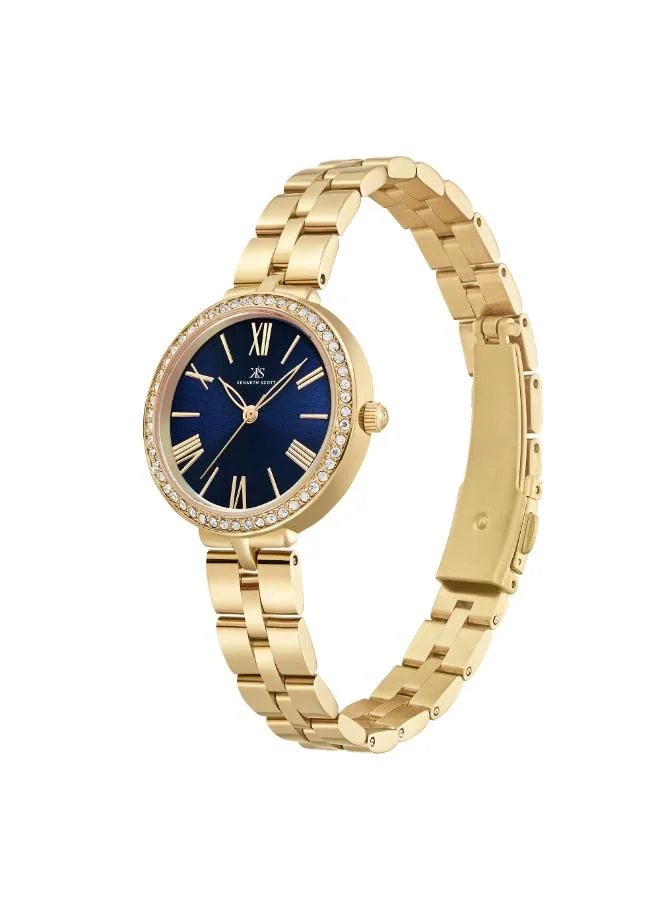 KENNETH SCOTT Women's Stainless Steel Analog Watch K23502-GBGN - 30 mm