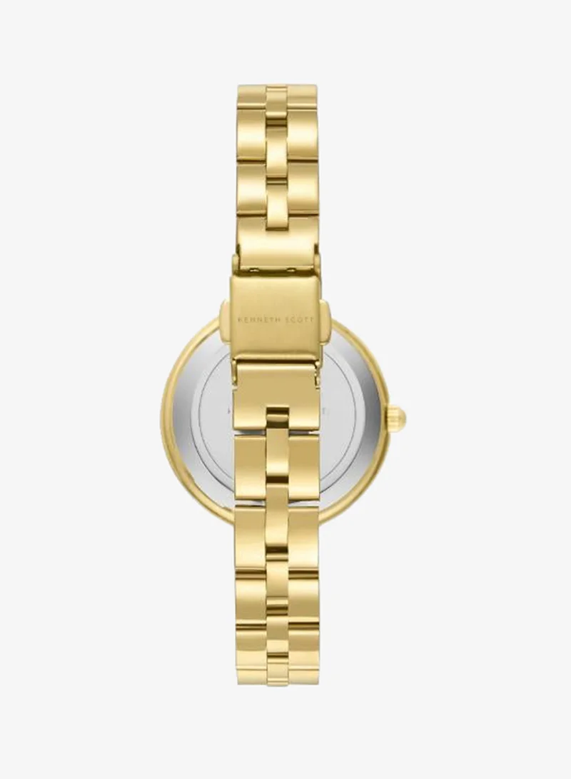 Kenneth Scott  Women's Stainless Steel Analog Watch K23502-GBGN - 30 mm for Women | Best Price UAE