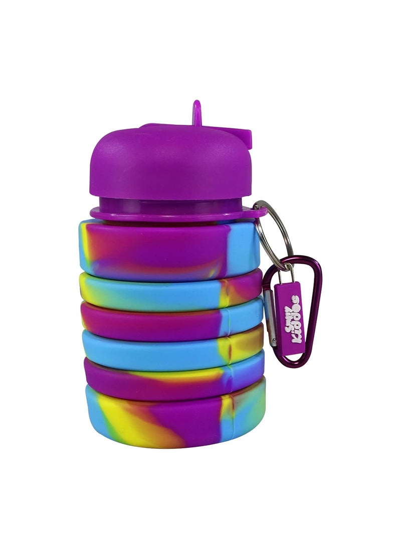 SMILY KIDDOS Smily Kiddos Silicone Expandable & Foldable bottle water bottle | Expandable Soft Water Bottle | Expandable Water Bottle for kids Silicone Sports Bottle Purple  - Image 1