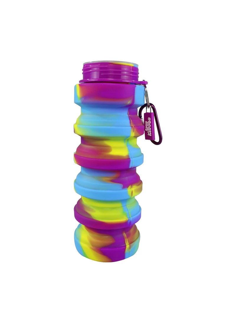 SMILY KIDDOS Smily Kiddos Silicone Expandable & Foldable bottle water bottle | Expandable Soft Water Bottle | Expandable Water Bottle for kids Silicone Sports Bottle Purple  - Image 4