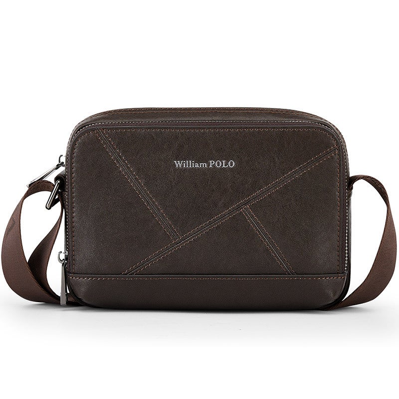 King Paul Men'S Crossbody Bag New Leather Top Layer Cowhide Shoulder Bag Simple Business Commuter Men'S Bag - Image 1