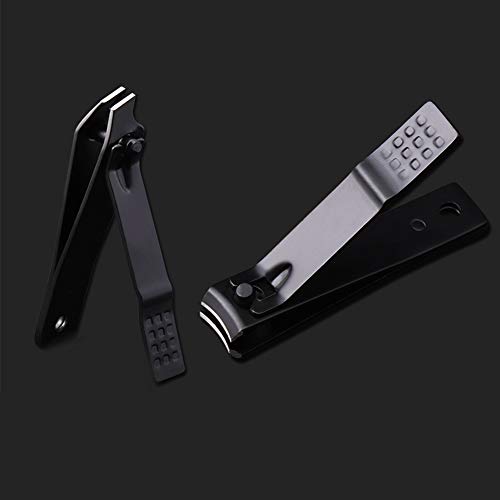 Aubcee Nail Clipper Set, Manicure, Pedicure Kit, 7 in 1 Black Stainless Steel Professional Grooming Kit with Black Leather Travel Case - Image 2